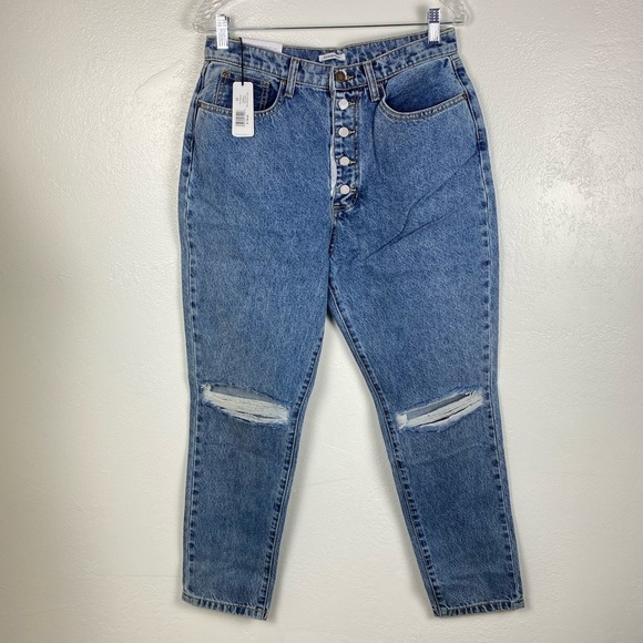 WeWoreWhat Denim - WEWOREWHAT Revolve The Danielle High Rise Vintage Straight Mom Jeans size 31 NWT